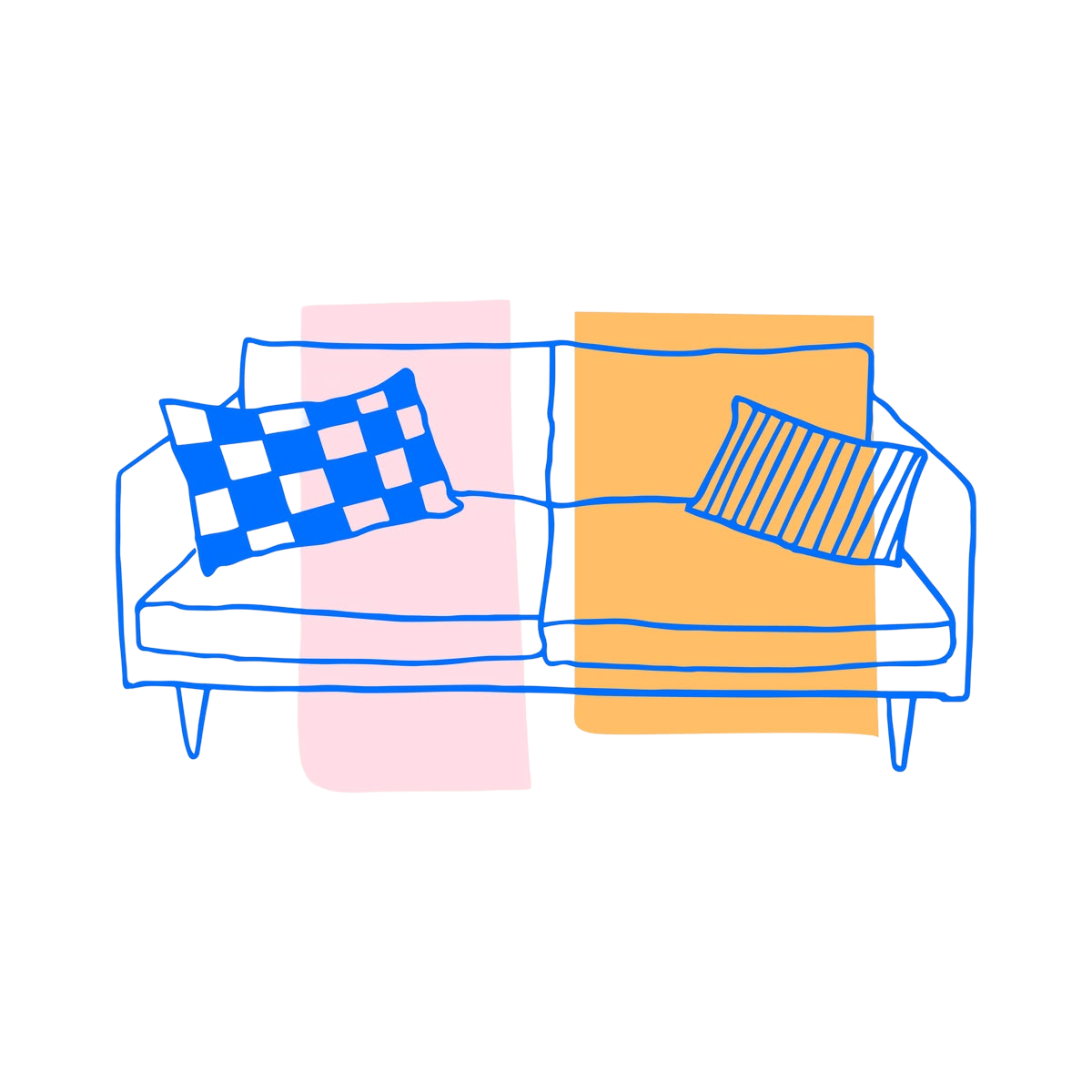 Illustrated couch